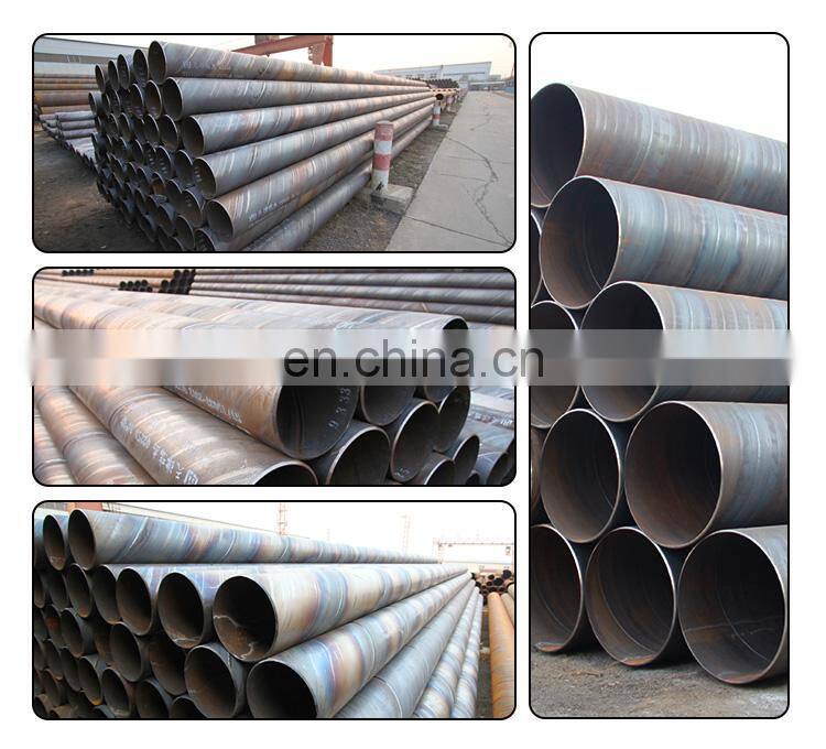 350mm hydraulic spiral welding steel pipes, Q235 large diameter carbon steel line pipes epoxy coating