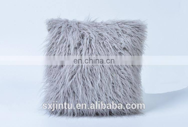 Home decorative Plush faux fur pillowcase  furry throw pillow cover
