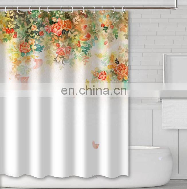 Hot selling custom shower curtain Ombra Waterproof Bath Shower Curtain