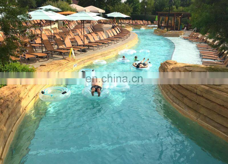 Outdoor Water Park Swimming Pool Lazy River With Wave Making Machine