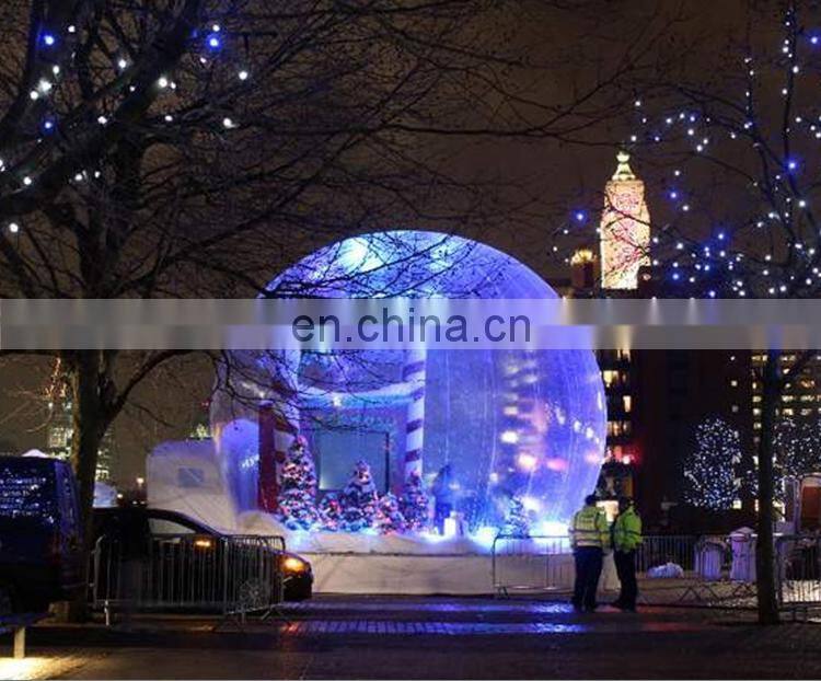 Romantic inflatable Christmas decoration Supermarket display snow globe ball