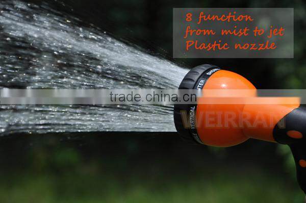 (84715) 8 function sprayer, TPR covered handle 8 patterns ABS rotary hose end spray