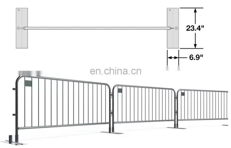 steel Blockader barricade 39-Inch Crowd race Road Barrier Enclosure Pedestrian