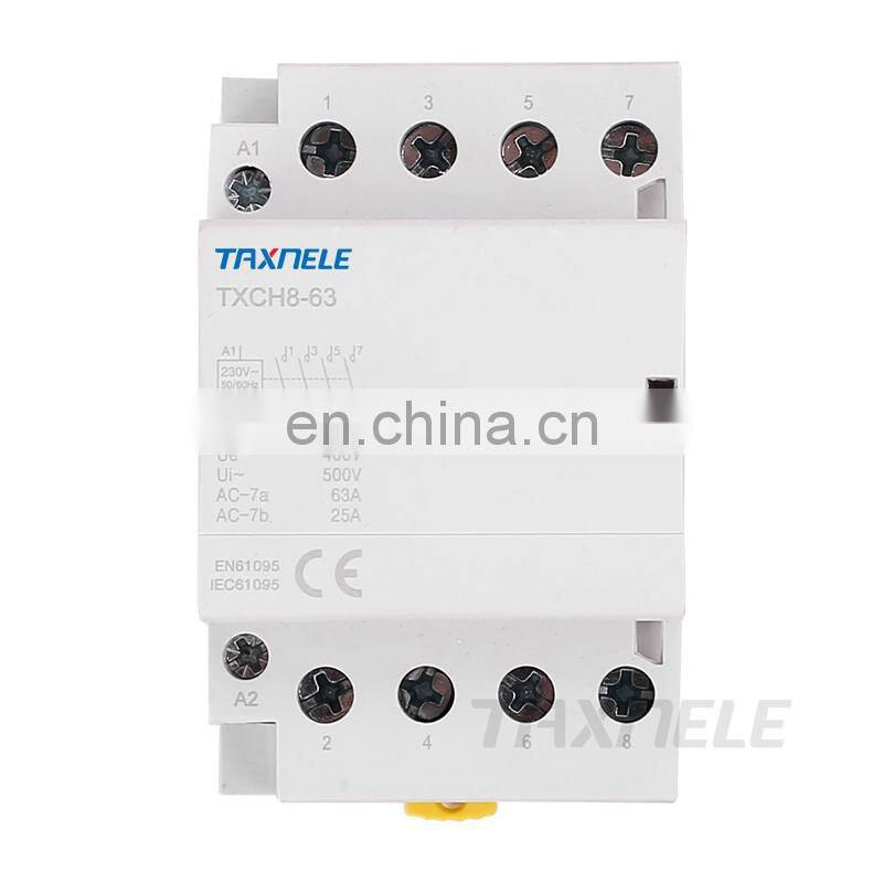 4P 32A 63A 2NC2NO 4NO 4NC 220V/230V 50/60HZ Din rail Household ac Modular contactor