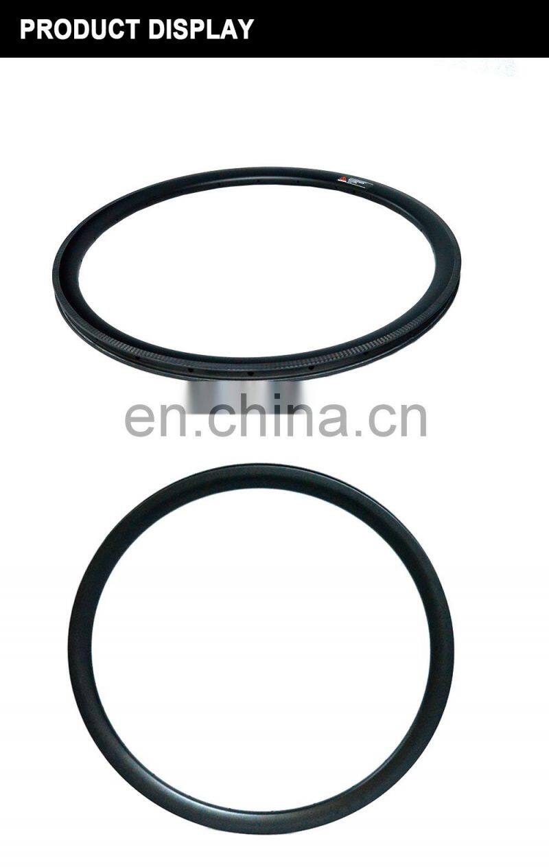 Logo Custom Road Bike Wheels 25mm Width 38mm Height Disc Carbon Rim Tubular Road Bike Bicycle Rim