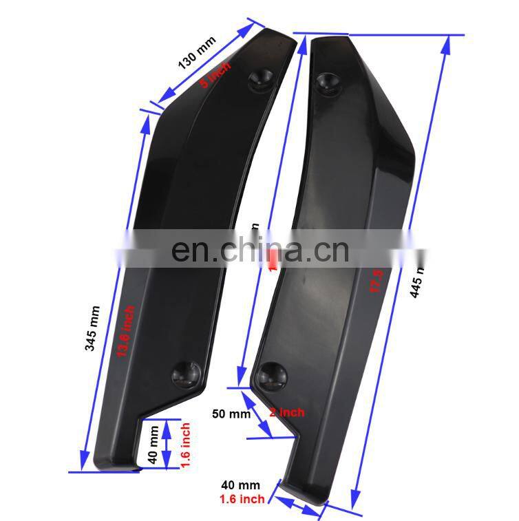 Honghang Factory Manufacture Car Bumper Protector, Universal Car Rear Bumper Lip Protector Side Corner Cover Wrap Angle Splitter