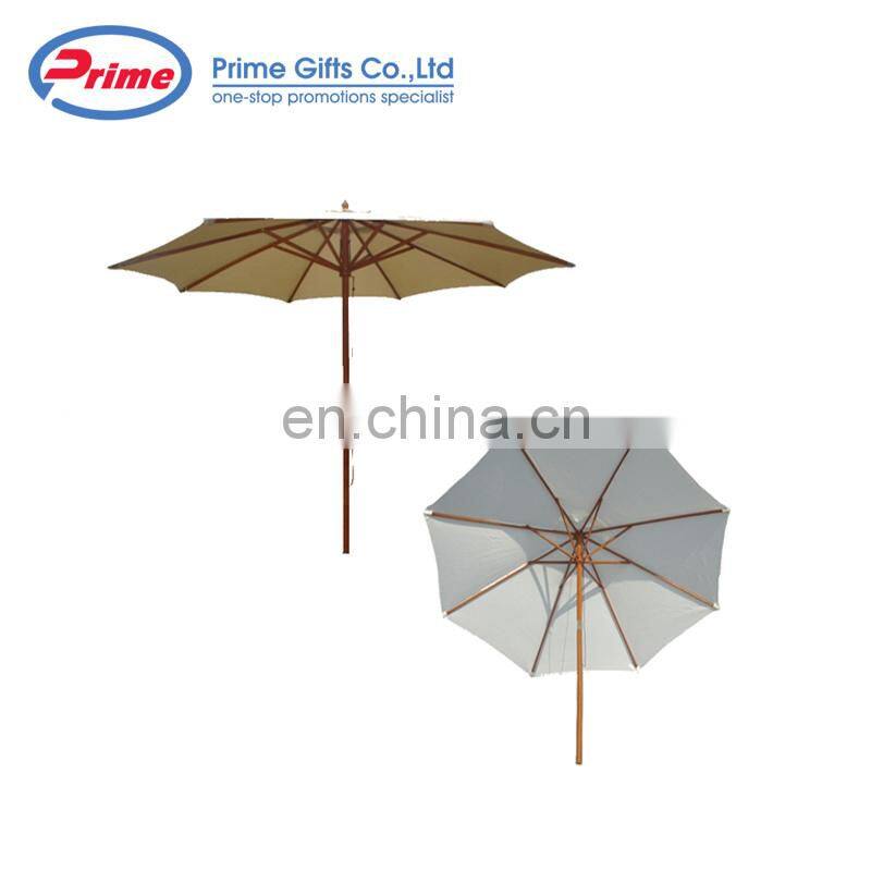 Professional Advertising Cheap Wooden Beach Umbrella Outdoor