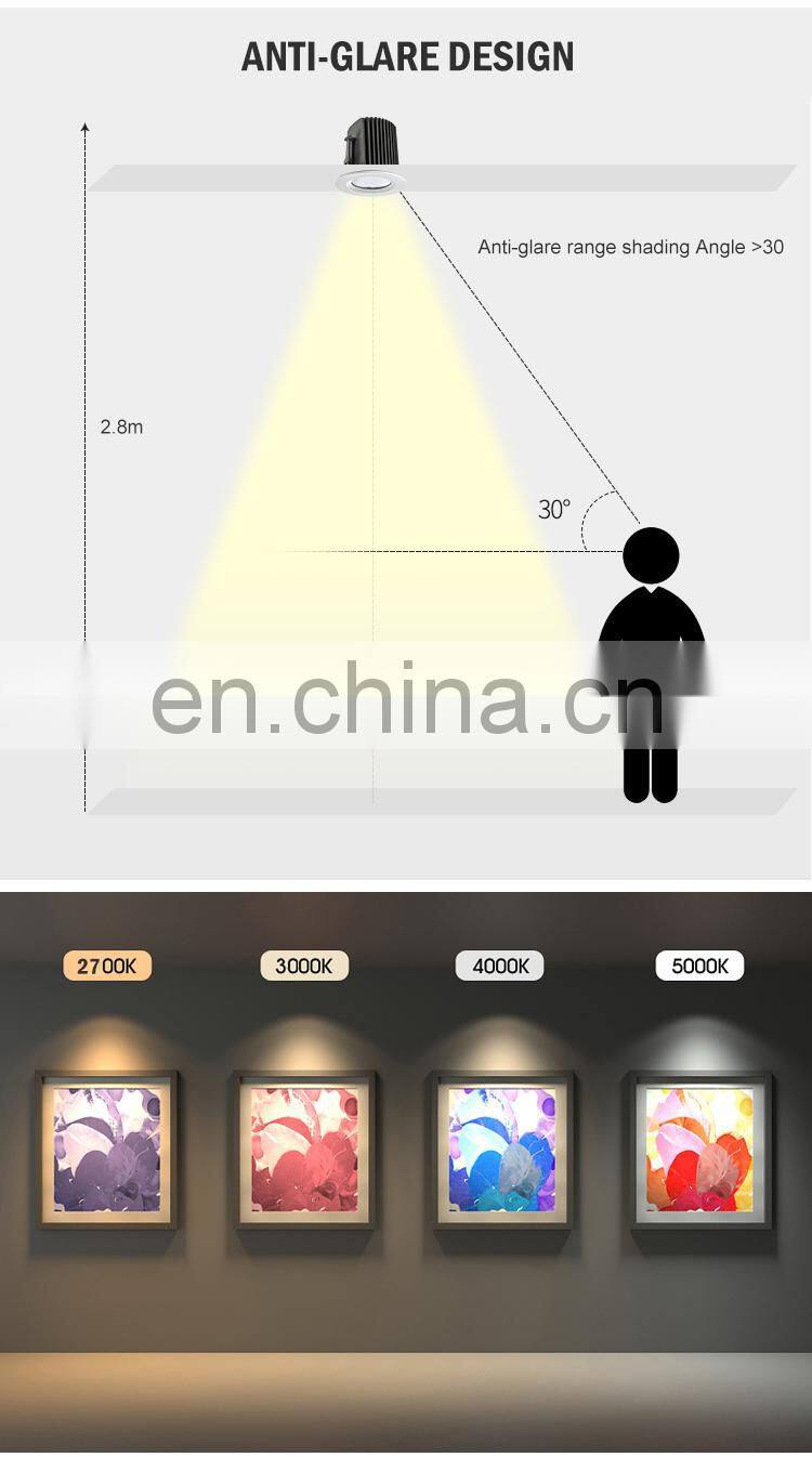 Professional Manufacturer Round Shape Ceiling Recessed 10CM Cut-out COB 16W 20W Led Downlight