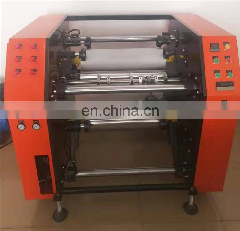 UTFQ500S semi automatic pallet plastic pe stretching wrapping film cutter Rrewinder machine price