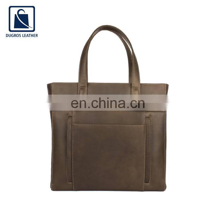 Indian Manufacturer of Premium Quality Hot Selling Zipper Closure Type Women Genuine Leather Handbag for Bulk Purchase