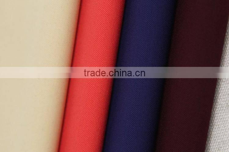 wholesale 320g cheap hot in stock multicolor TR twill serge dyeing military uniform fabric