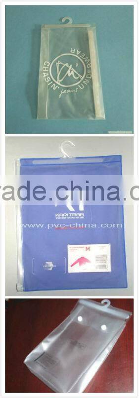 colorful carton hook pvc bag for packaging