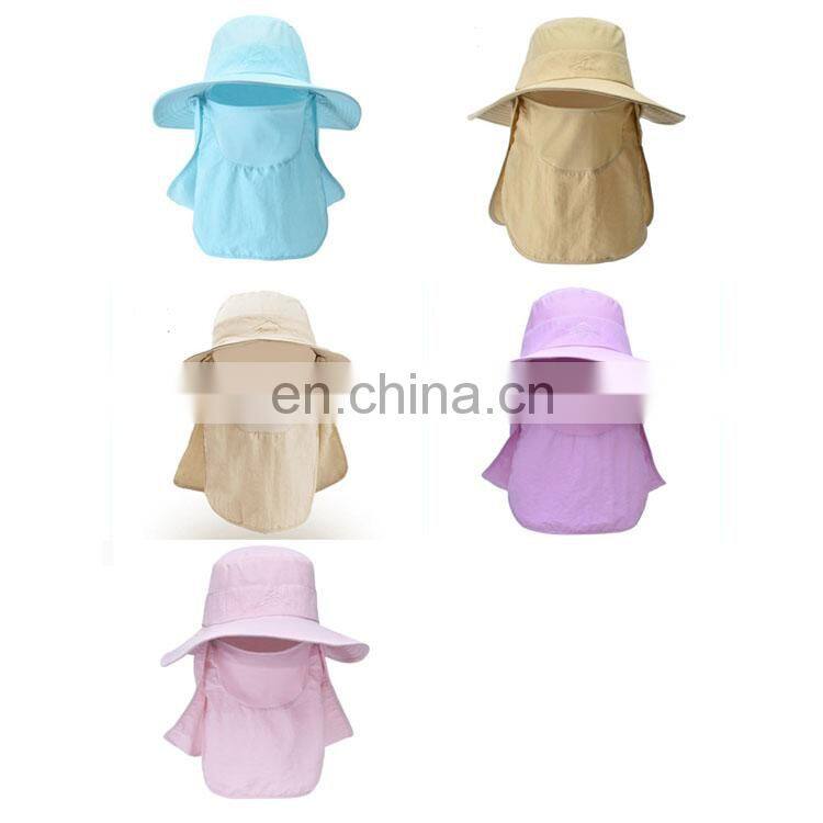 Amazon Topsale Waterproof Quick-dry Breathable Wide Brim Boonie Hat Bucket Sun Hat With Face And Neck Cover