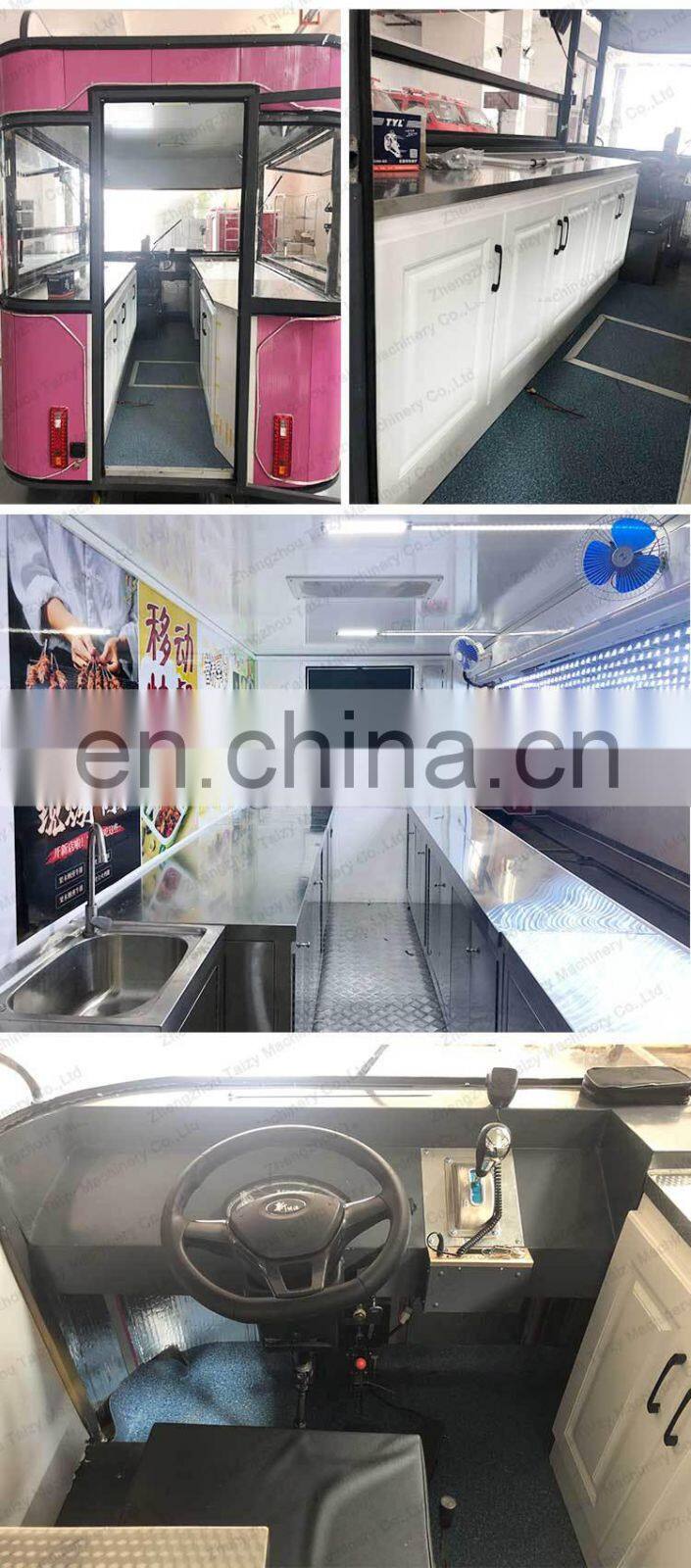 mobile deep fryer food carts Ice Cream bbq dining car fast food truck