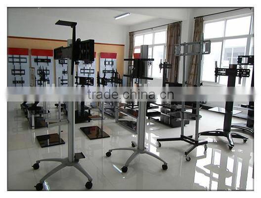 High quality modern adjustable LED LCD plasma tv cart with wheels