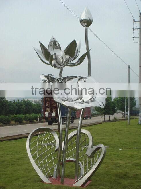 stainless steel flower lotus metal sculpture hot item