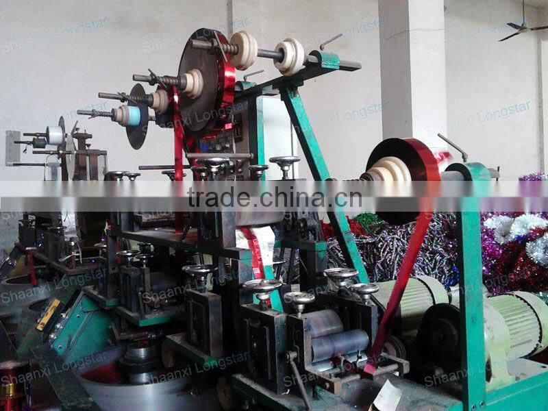 Metalized Tinsel Garland Cutting Machine with star,heart shape