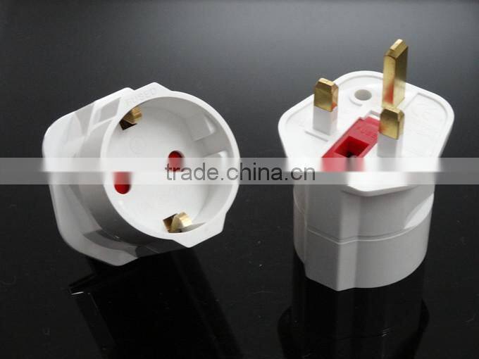 Schuko Adaptor plug Germany to UK English power adapter with 13A fuse