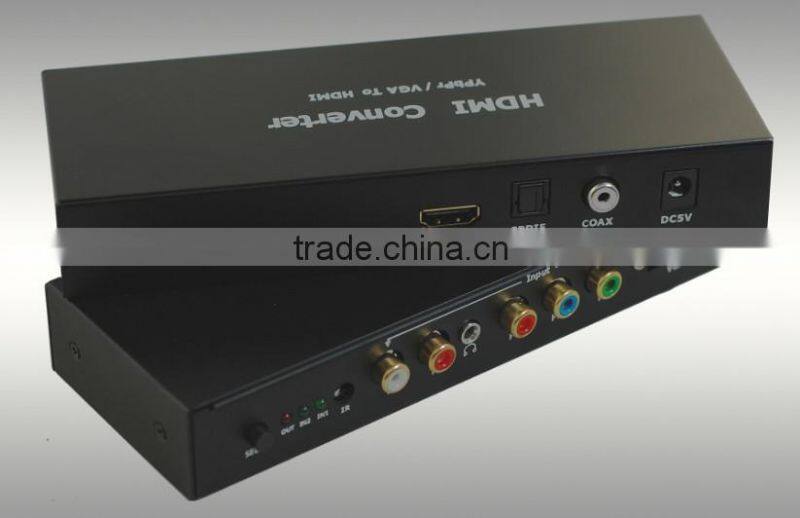 High Quality Vga+ypbpr Input To Hdmi+spdif/toslink+coaxial Output Converter