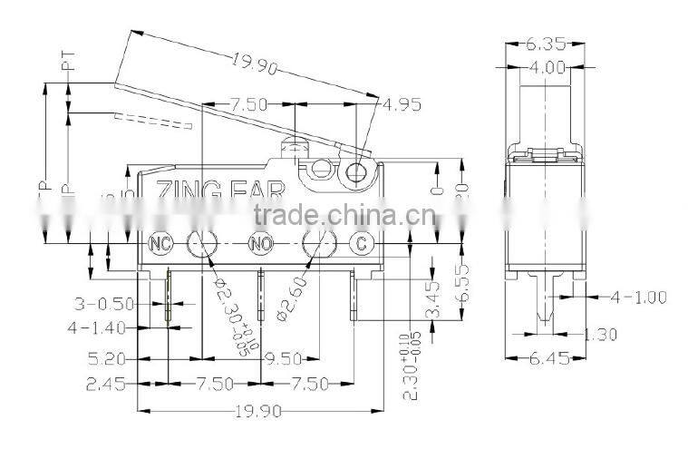 Subminiature momentary motorcycle on off pcb mount range hood types of electrical micro switches