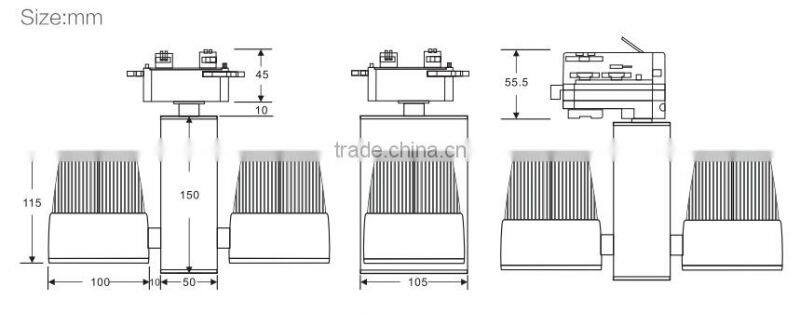 GOSUN high quality led circular track lighting 10w/20w/30w/40w with CE/ROHS