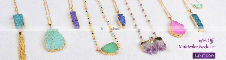 Half Moon Cresent Chrysoprase Pendant Necklace Jade Jewelry Jewels With Double Bails