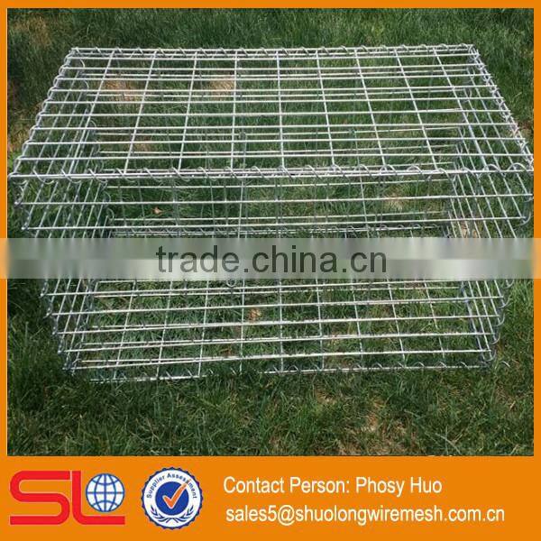 Rock cage, wire basket gabion retaining wall, galvanized gabion basket