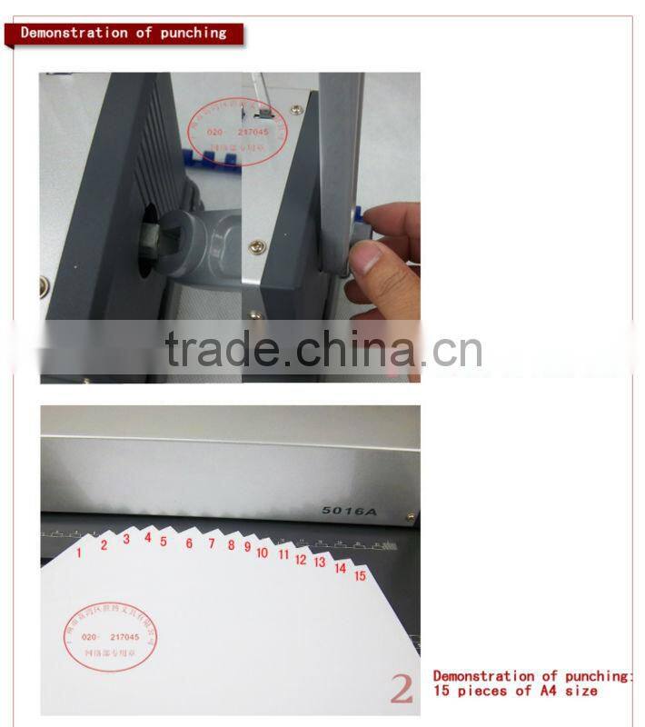 Plastic comb ring binder machine