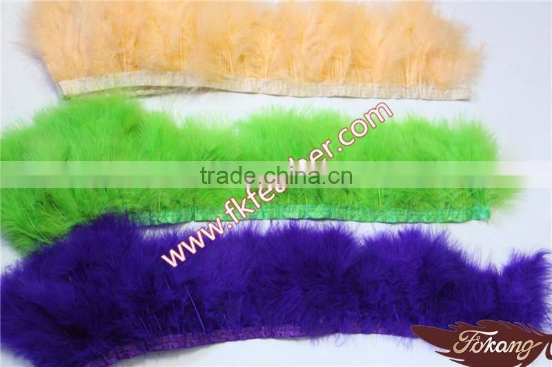 Wholesale Natural Craft Feather Ostrich Feather Trim On Ribbons Feather For Sale