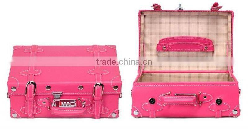 2016 taobao pink sweet luggage set,pc leather mutifunctiontravel suitcase,bonito mala de viagem
