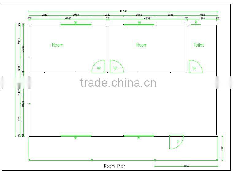 customized prefabricated modular office/welcomed designed durable office for south africa