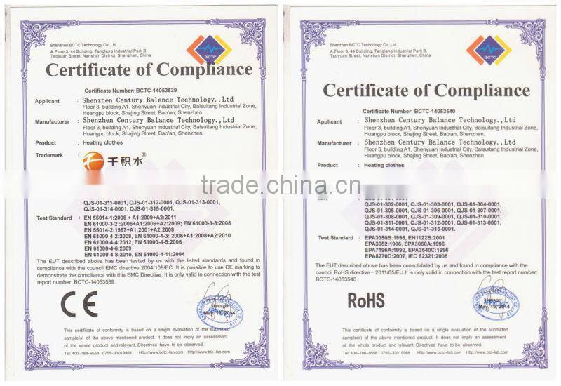 heating clothes for keeping warm in winter