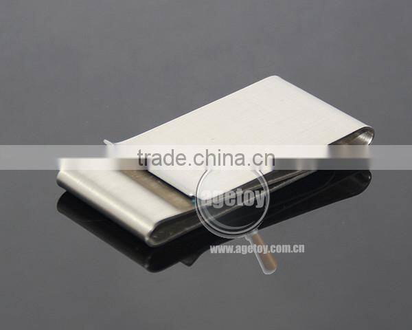 Double-deck Sliver Money Clip Slim Pocket Purse Cash Holder Card Organizer Stainless Steel Metal Money Clipper