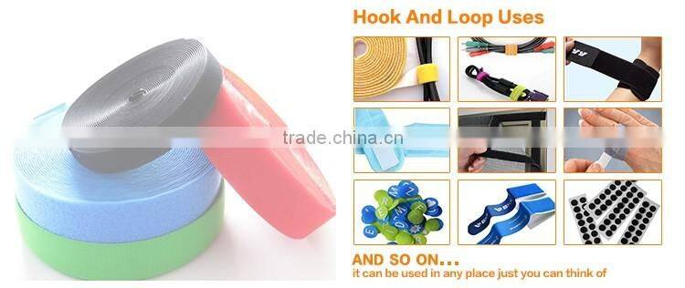 Customized back to back double side hook and loop tape supplier in China