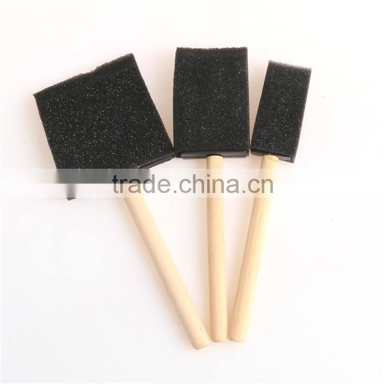 3pcs 2015 New High Quality plastic Handle Foam Brush For Kids