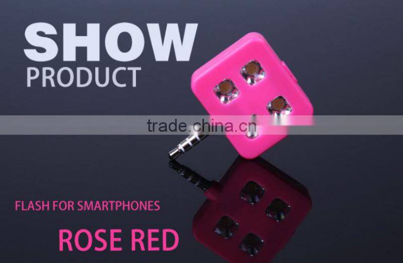 For ios and android Universal Mini 4 LED Camera Flash Selfie Fill Light Selfie Night Photo