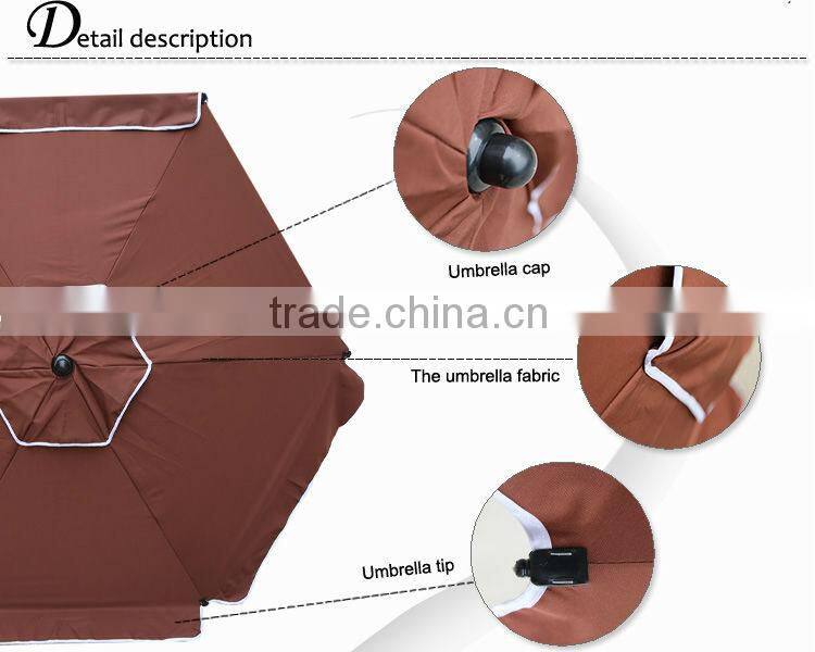 180CM*6K brown color patio umbrella fabric