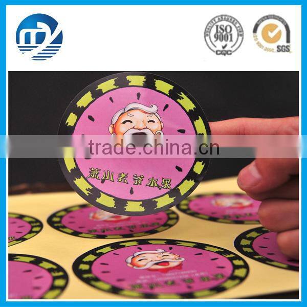self adhesive custom roll paper sticker