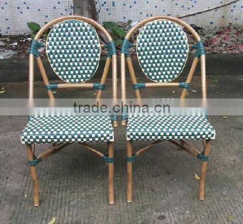 bamboo look french rattan bistro chair
