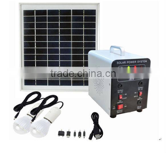 DC output:5V+12V Solar home Lighting Kit