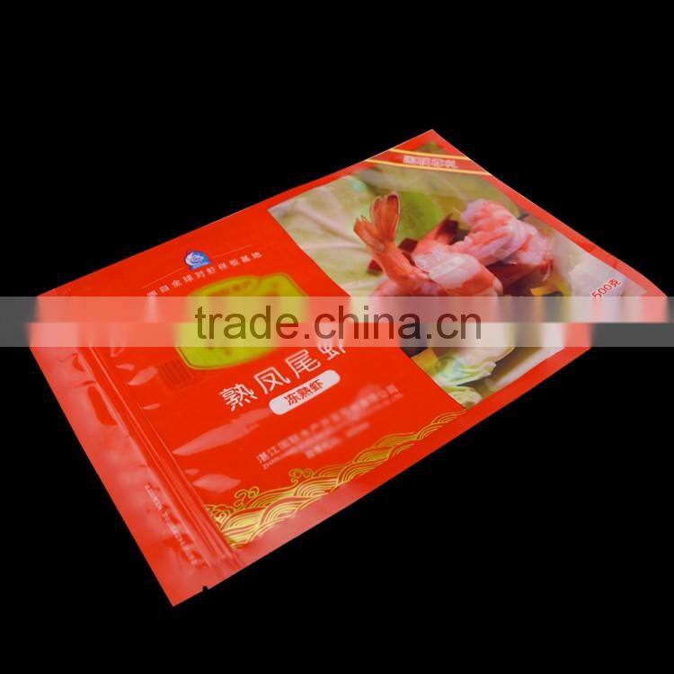 gravure printing food grade vacuum seal bags with zipper top