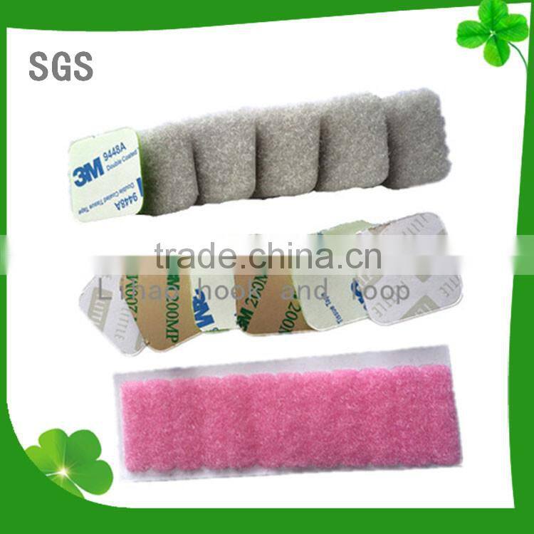 self-adhesive hook and loop dots