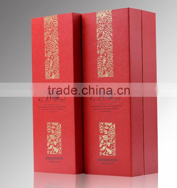 wholesale single wine glass bottle gift box cardboard paper packaging box