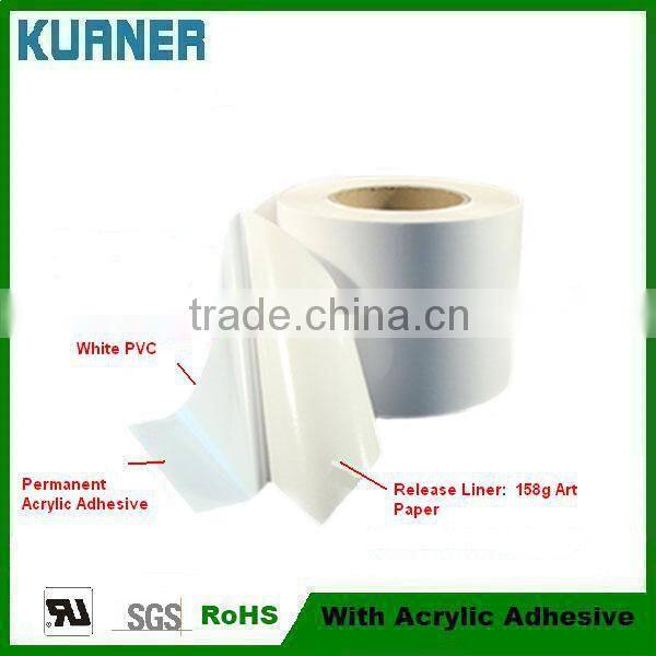 Self adhesive metalized pvc film for printing