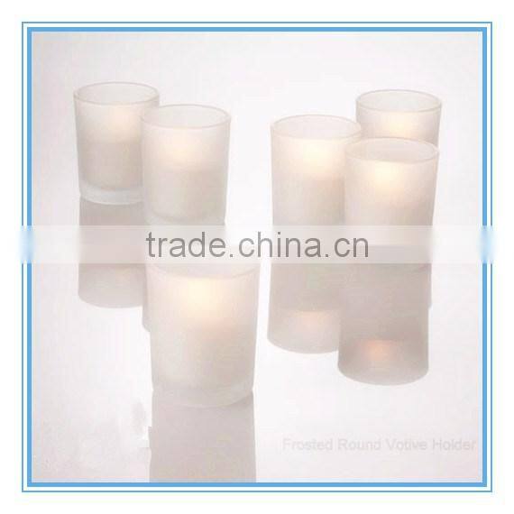 Frosted Glass Votive Candle Holders/crystal votive candle holder