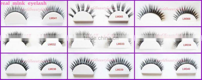 Synthetic mink strip eyelash Imitation real mink fur lash style