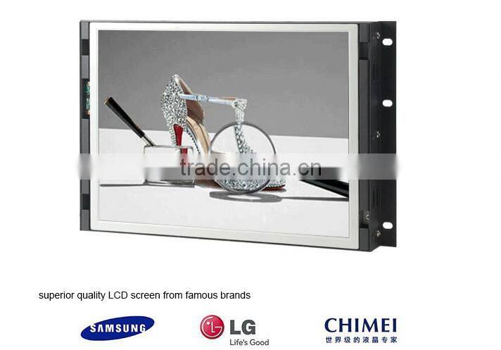 FlintStone 15 inch lcd in store embedded ad player, open frame digital signage screen, frameless pos TV screen