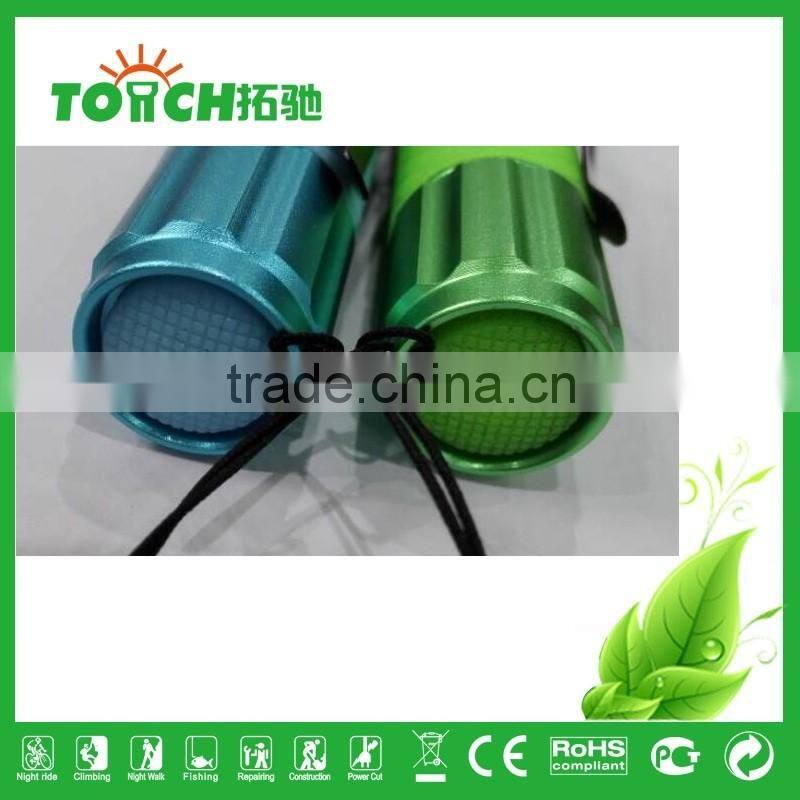 1.5v AA Battery led lamp super bight portable flashlight with clip