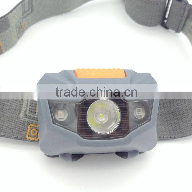 POPPAS T16B headlamp 2 red smd LED +1W Power Led 3AAA battery operated outdoor waterproof running camping walking headlamp