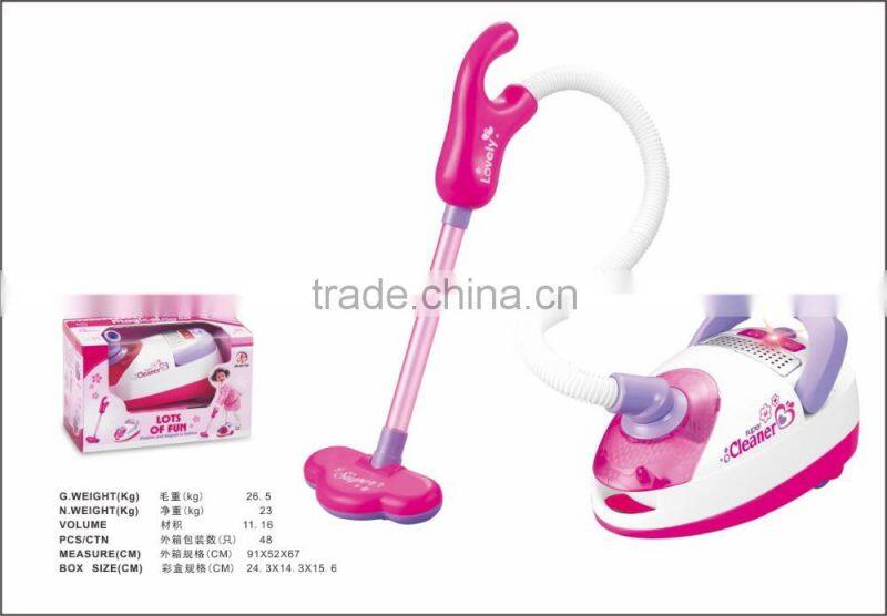 Toy Electric vacuum cleaner play set for kids with LED flashing light,B/O Toy dust collector game toy,Cleaning toy QQ228625